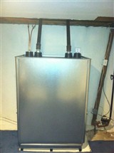 Roth 275 Gallon oil tank installed in basement.