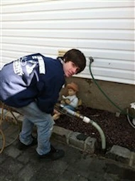 Foam abandonment with no damage to walkway