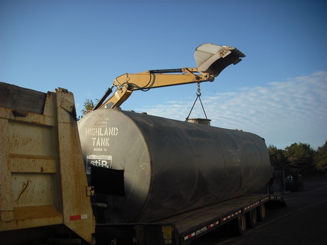 lifting large commercial tank